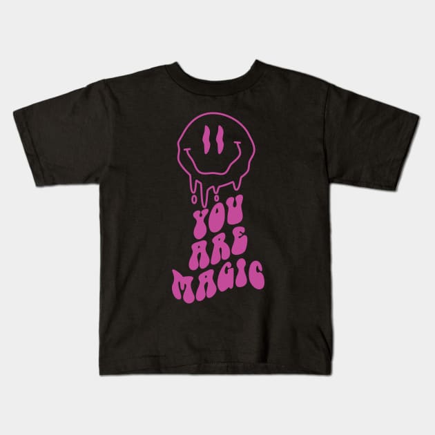 "You Are Magic" Melting Face Kids T-Shirt by FlawlessSeams
